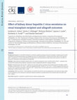 Research paper thumbnail of Effect of kidney donor hepatitis C virus serostatus on renal transplant recipient and allograft outcomes