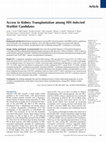 Research paper thumbnail of Access to Kidney Transplantation among HIV-Infected Waitlist Candidates