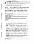 Research paper thumbnail of Disparity in Access to Kidney Allograft Offers Among Transplant Candidates with Human Immunodeficiency Virus