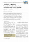 Research paper thumbnail of Translating a “Relevance Imperative” into Junior Secondary Mathematics and Science Pedagogy