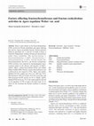 Research paper thumbnail of Factors affecting fructosyltransferases and fructan exohydrolase activities in Agave tequilana Weber var. azul