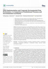 Research paper thumbnail of EMA Implementation and Corporate Environmental Firm Performance: A Comparison of Institutional Pressures and Environmental Uncertainty