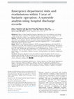 Research paper thumbnail of Emergency Department Visits and Readmissions among Children after Gastrostomy Tube Placement