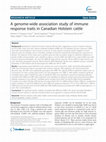 Research paper thumbnail of A genome-wide association study of immune response traits in Canadian Holstein cattle