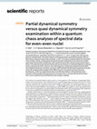 Research paper thumbnail of Partial dynamical symmetry versus quasi dynamical symmetry examination within a quantum chaos analyses of spectral data for even–even nuclei