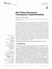 Research paper thumbnail of Was Thebes Necessary? Contingency in Spatial Modeling