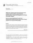 Research paper thumbnail of Modos de construcción de la memoria en la primera novela chilena experimental antidictadura: El paso de los gansos (1975) de Fernando Alegría