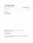 Research paper thumbnail of Speaker & Gavel Front Matter Speaker & Gavel Volume 44/2007 On the Conversational Style of Ronald Reagan "A-E = <Gc" Revisited and Reassessed