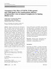 Research paper thumbnail of Assessment of the effect of TLR7/8, TLR9 agonists and CD40 ligand on the transformation efficiency of Epstein-Barr virus in human B lymphocytes by limiting dilution assay