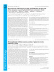 Research paper thumbnail of First report of anthracnose and fruit mummification of olive fruit (Olea europaea) caused by Colletotrichum acutatum in Brazil