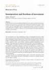 Research paper thumbnail of Immigration and freedom of movement