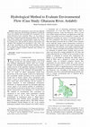 Research paper thumbnail of Hydrological Method To Evaluate Environmental Flow (Case Study: Gharasou River, Ardabil)