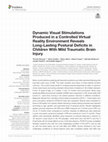 Research paper thumbnail of Dynamic Visual Stimulations Produced in a Controlled Virtual Reality Environment Reveals Long-Lasting Postural Deficits in Children With Mild Traumatic Brain Injury