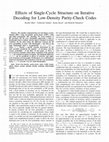 Research paper thumbnail of Effects of Single-Cycle Structure on Iterative Decoding of Low-Density Parity-Check Codes