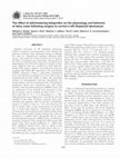 Research paper thumbnail of The effect of administering ketoprofen on the physiology and behavior of dairy cows following surgery to correct a left displaced abomasum