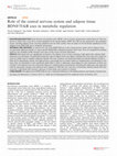 Research paper thumbnail of Role of the central nervous system and adipose tissue BDNF/TrkB axes in metabolic regulation