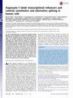 Research paper thumbnail of Argonaute-1 binds transcriptional enhancers and controls constitutive and alternative splicing in human cells