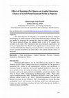 Research paper thumbnail of Effect of Earnings Per Shares on Capital Structure Choice of Listed Non-Financial Firms in Nigeria