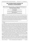 Research paper thumbnail of Effect of Firm Characteristics on Financial Performance of Insurance Firms in Kenya