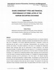 Research paper thumbnail of Share Ownership Types and Financial Performance of Firms Listed at the Nairobi Securities Exchange