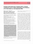 Research paper thumbnail of Sulfated Small Molecules Targeting EBV in Burkitt Lymphoma: From In Silico Screening to the Evidence of In Vitro Effect on Viral Episomal DNA