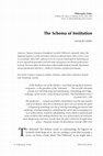 Research paper thumbnail of The Schema of Institution