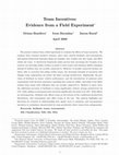 Research paper thumbnail of Team incentives: Evidence from a field experiment