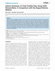 Research paper thumbnail of Indirect Estimates of Total Fertility Rate Using Child Woman/Ratio: A Comparison with the Bogue-Palmore Method