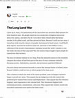 Research paper thumbnail of The Long Land War Continues