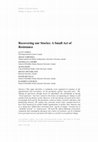 Research paper thumbnail of “Recovering our Stories”: A Small Act of Resistance