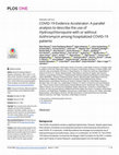 Research paper thumbnail of COVID-19 Evidence Accelerator: A parallel analysis to describe the use of Hydroxychloroquine with or without Azithromycin among hospitalized COVID-19 patients