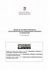 Research paper thumbnail of Estudio de los hábitos alimentarios y de las alteraciones del comportamiento alimentario en adolescentes