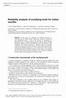 Research paper thumbnail of Reliability analysis of scarifying tooth for trailed scarifier