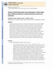 Research paper thumbnail of Teacher-Child Relationships from Kindergarten to Sixth Grade: Early Childhood Predictors of Teacher-perceived Conflict and Closeness