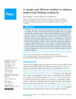 Research paper thumbnail of A simple and efficient method to enhance audiovisual binding tendencies