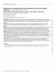 Research paper thumbnail of Implications of Occupation-Based Trauma-Informed Care for Gun Violence Survivors: A Mixed-Methodology Study