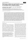 Research paper thumbnail of Electrospray tandem mass-spectrometric analysis of diastereo- and stereoisomeric pyrimidine nucleoside analogues based on the 1,3-dihydrobenzo[c]furan core