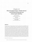 Research paper thumbnail of HLA Supported, Federation Oriented Enterprise Interoperability