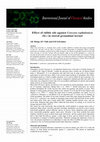 Research paper thumbnail of Effect of edible oils against Corcyra cephalonica (St.) in stored groundnut kernel