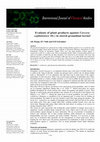 Research paper thumbnail of Evaluate of plant products against Corcyra cephalonica (St.) in stored groundnut kernel