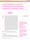 Research paper thumbnail of Managerial franchise: a study of the characteristics in the relationship between franchisor and franchisee in Brazil