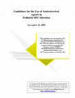 Research paper thumbnail of The Working Group on Antiretroviral Therapy and Medical Management of HIV-Infected Children convened by the National Pediatric and Family HIV Resource Center (NPHRC), The Health Resources and Services Administration (HRSA), and The National Institutes of Health (NIH)