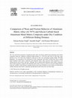 Research paper thumbnail of Comparison of Wear and Friction Behavior of Aluminum Matrix Alloy (Al 7075) and Silicon Carbide based Aluminum Metal Matrix Composite under Dry Condition at Different Sliding Distance