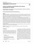 Research paper thumbnail of Anti-factor H antibody associated hemolytic uremic syndrome following SARS-CoV-2 infection