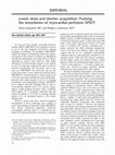 Research paper thumbnail of Lower dose and shorter acquisition: Pushing the boundaries of myocardial perfusion SPECT