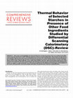 Research paper thumbnail of Thermal Behavior of Selected Starches in Presence of Other Food Ingredients Studied by Differential Scanning Calorimetery (DSC)-Review