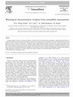 Research paper thumbnail of Rheological characterisation of gluten from extensibility measurement