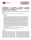 Research paper thumbnail of Self-efficacy as correlates of students’ academic performance in financial accounting in secondary schools in Abia State, Nigeria