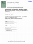 Research paper thumbnail of Global impact of COVID-19 on education systems: the emergency remote teaching at Sultan Qaboos University