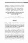 Research paper thumbnail of THE EFFECT OF A HOLISTIC SCHOOL IMPROVEMENT MODEL IN ENHANCING SCHOOL EFFECTIVENESS IN OMAN